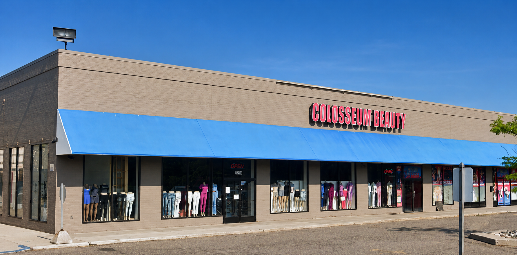 Colosseum Beauty Supply storefront in Warren